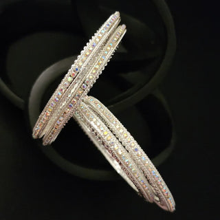 Paloma Silver Bangles (Set of 4) (2.6, 2.8) - ECLAT INDIAN JEWELSBangle, Kadas & Bracelets2.6