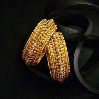 Paula Gold Kada Bangle Set (Pair) - ECLAT INDIAN JEWELSBangle, Kadas & Bracelets2.10