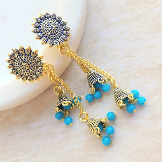 Penny Light Blue Earrings - ECLAT INDIAN JEWELSEarringsBlue