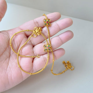 Phoenix Multicolour Gold Plated Anklets / Payal - ECLAT INDIAN JEWELSAnklets (Payal)Gold