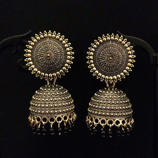 Piper Black Jhumki Earrings - ECLAT INDIAN JEWELSEarringsBlack