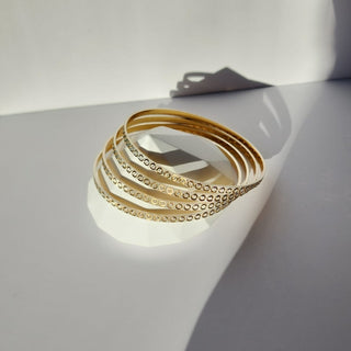Quinella 22k Gold & Silver Bangle Set (Pair) (2.4, 2.6, 2.8 & 2.10) - ECLAT INDIAN JEWELSBangle, Kadas & Bracelets2.6