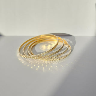 Quinella 22k Gold & Silver Bangle Set (Pair) (2.4, 2.6, 2.8 & 2.10) - ECLAT INDIAN JEWELSBangle, Kadas & Bracelets2.6