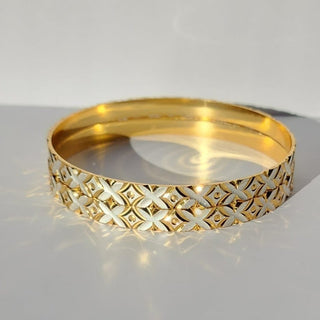 Quintessa 22k Gold & Silver Bangle Set (Pair) (2.4, 2.6, 2.8 & 2.10) - ECLAT INDIAN JEWELSBangle, Kadas & Bracelets2.6