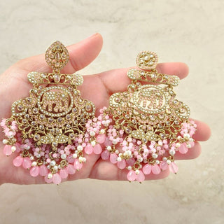 Radhika Light Pink Polki Tikka Set - ECLAT INDIAN JEWELSTikka SetsPink