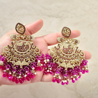 Radhika Purple Polki Tikka Set - ECLAT INDIAN JEWELSTikka SetsPurple