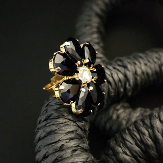 Reese Black Adjustable Ring - ECLAT INDIAN JEWELSRingsBlack