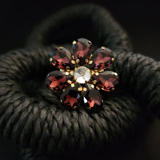 Reese Dark Red Adjustable Ring - ECLAT INDIAN JEWELSRingsRed