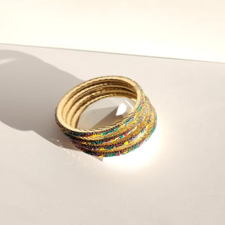 Renee Dark Multicolour Pattern Bangles (Set of 4) (2.4,2.6, 2.8) - ECLAT INDIAN JEWELSBangle, Kadas & Bracelets2.6