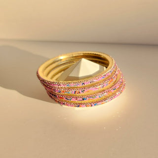 Renee Mauve Purple Multicolour Pattern Bangles (Set of 4) (2.4, 2.6, 2.8) - ECLAT INDIAN JEWELSBangle, Kadas & Bracelets2.6
