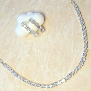 Patricia White Diamond Simulant Necklace Set