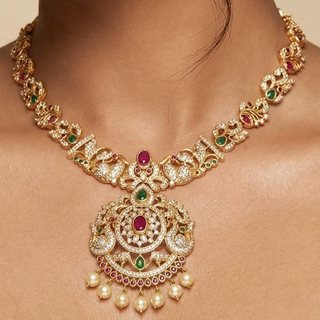Pippa Multicolour Luxury CZ Diamond Simulant Necklace Set