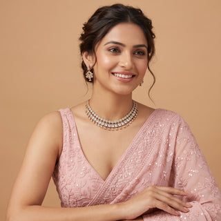 Addison White CZ Diamond Simulant Necklace Set