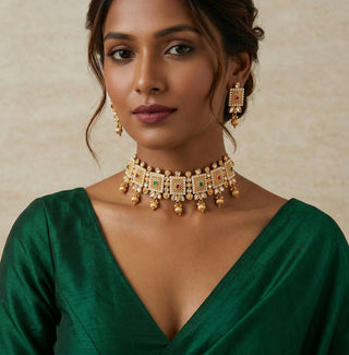 Aavya Kemp Rajwadi Choker Necklace Set
