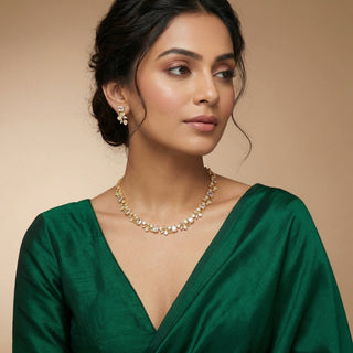 Noelle White CZ Diamond Simulant Necklace Set