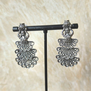 Samara German Silver Doll Earrings - ECLAT INDIAN JEWELSEarringsOxidised Silver