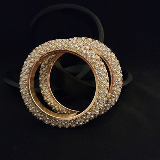 Saraya Gold Polki Pacheli Bangles (2.4, 2.6, 2.8) - ECLAT INDIAN JEWELSBangle, Kadas & Bracelets2.6
