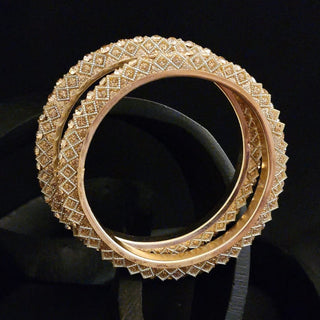 Sarina Gold Pacheli Bangles (2.4, 2.6, 2.8) - ECLAT INDIAN JEWELSBangle, Kadas & Bracelets2.6