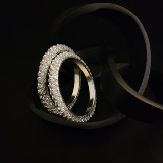 Sarina Silver Pacheli Bangles (2.4, 2.6, 2.8) - ECLAT INDIAN JEWELSBangle, Kadas & Bracelets2.6