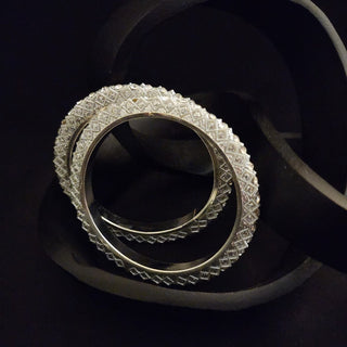 Sarina Silver Pacheli Bangles (2.4, 2.6, 2.8) - ECLAT INDIAN JEWELSBangle, Kadas & Bracelets2.6
