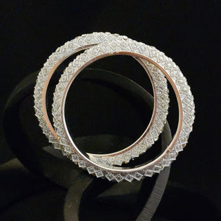 Sarina Silver Pacheli Bangles (2.4, 2.6, 2.8) - ECLAT INDIAN JEWELSBangle, Kadas & Bracelets2.6