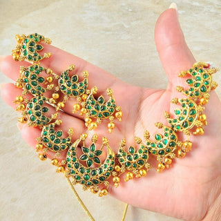 Shannon Green Kemp Necklace Set - ECLAT INDIAN JEWELSNecklace SetsGreen