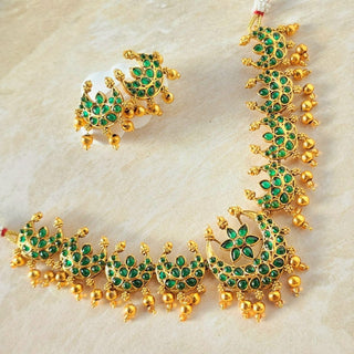 Shannon Green Kemp Necklace Set - ECLAT INDIAN JEWELSNecklace SetsGreen