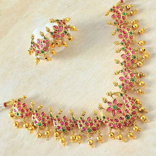Shannon Multicolour Kemp Necklace Set - ECLAT INDIAN JEWELSNecklace SetsMulticolour