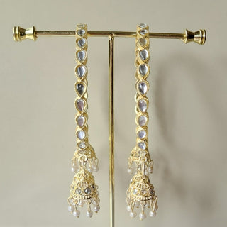 Shelby White Kundan Latkan Bangles (Pair) (2.4, 2.6, 2.8) - ECLAT INDIAN JEWELSBangle, Kadas & Bracelets2.6
