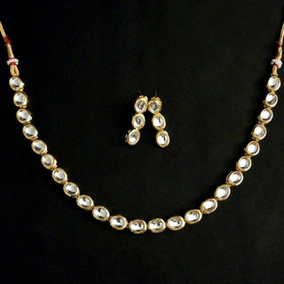 Sierra White Kundan Choker / Necklace Set - ECLAT INDIAN JEWELSNecklace SetsWhite