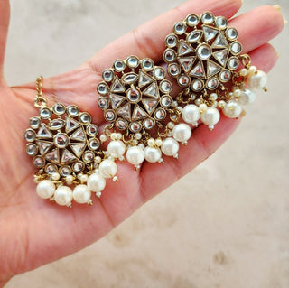Simone Kundan Necklace Set with Tikka - ECLAT INDIAN JEWELSNecklace SetsMulticolour