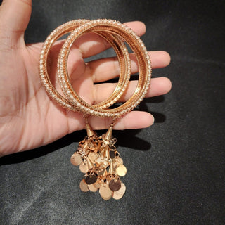 Skyler Rose Gold Bangle Set (2.8) (Pair) - ECLAT INDIAN JEWELSBangle, Kadas & Bracelets2.8