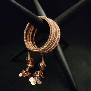 Skyler Rose Gold Bangle Set (2.8) (Pair) - ECLAT INDIAN JEWELSBangle, Kadas & Bracelets2.8