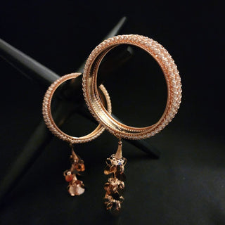 Skyler Rose Gold Bangle Set (2.8) (Pair) - ECLAT INDIAN JEWELSBangle, Kadas & Bracelets2.8