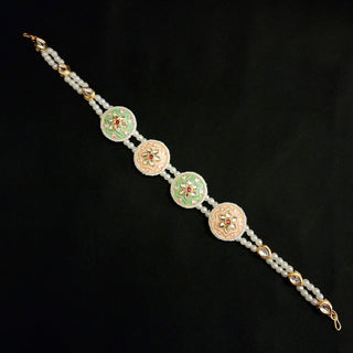 Sonya Pastel Multicolour Kundan Matha Patti - ECLAT INDIAN JEWELSMatha Patti, Sheesh PhoolMulticolour