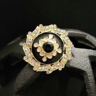 Stella Black Adjustable Ring - ECLAT INDIAN JEWELSRingsBlack