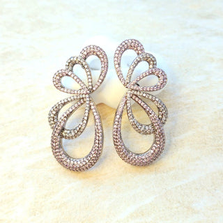 Stella Pink Swarovski Inspired CZ Diamond Simulant Earrings - ECLAT INDIAN JEWELSEarringsPink