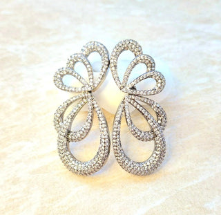 Stella White Swarovski Inspired CZ Diamond Simulant Earrings - ECLAT INDIAN JEWELSEarringsWhite