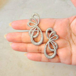 Stella White Swarovski Inspired CZ Diamond Simulant Earrings - ECLAT INDIAN JEWELSEarringsWhite