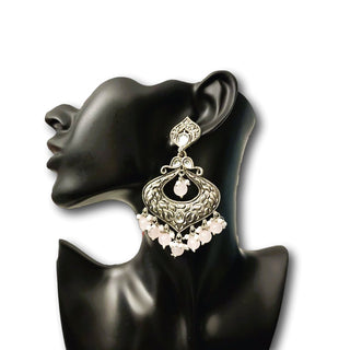Susanna Light Pink German Silver Earrings - ECLAT INDIAN JEWELSEarringsPink