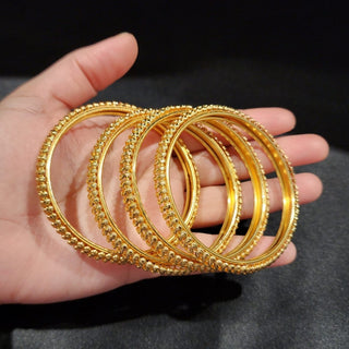 Sutton Gold Bangles (Set of 4) (2.4, 2.6, 2.8) - ECLAT INDIAN JEWELSBangle, Kadas & Bracelets2.6