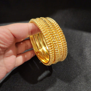 Sutton Gold Bangles (Set of 4) (2.4, 2.6, 2.8) - ECLAT INDIAN JEWELSBangle, Kadas & Bracelets2.6