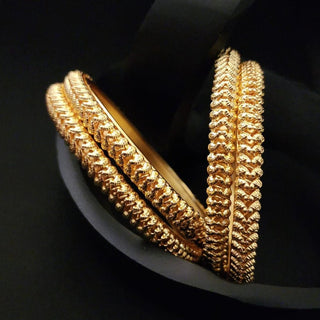 Sutton Gold Bangles (Set of 4) (2.4, 2.6, 2.8) - ECLAT INDIAN JEWELSBangle, Kadas & Bracelets2.6