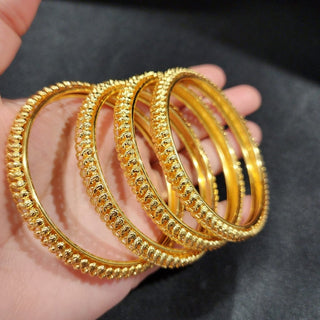 Sutton Gold Bangles (Set of 4) (2.4, 2.6, 2.8) - ECLAT INDIAN JEWELSBangle, Kadas & Bracelets2.6