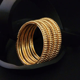 Sutton Gold Bangles (Set of 4) (2.4, 2.6, 2.8) - ECLAT INDIAN JEWELSBangle, Kadas & Bracelets2.6