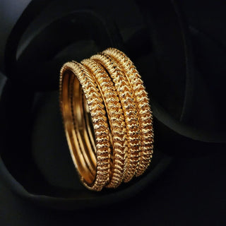 Sutton Gold Bangles (Set of 4) (2.4, 2.6, 2.8) - ECLAT INDIAN JEWELSBangle, Kadas & Bracelets2.6