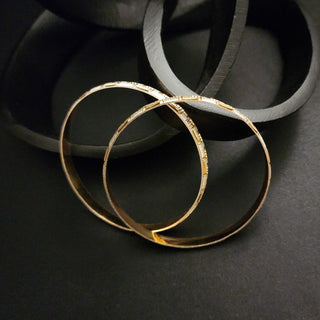 Sybil 18k Dual Finish Bangle Set (Pair) (2.6, 2.8 & 2.10 Available) - ECLAT INDIAN JEWELSBangle, Kadas & Bracelets2.6