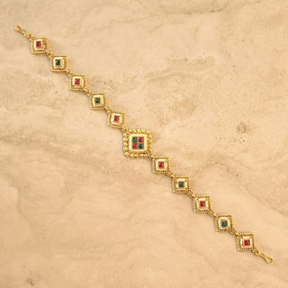 Teresa Multicolour 20k Gold Plated Matha Patti / Sheesh Phool - ECLAT INDIAN JEWELSMatha Patti, Sheesh PhoolMulticolour