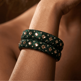 Vanya Green Glass Kada Bangles (Pair) (2.4,2.6, 2.8) - ECLAT INDIAN JEWELSBangle, Kadas & Bracelets2.6