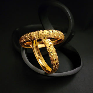 Verity 22k Gold Plated Bangle Set (2.6, 2.8 & 2.10 Available) - ECLAT INDIAN JEWELSBangle, Kadas & Bracelets2.6